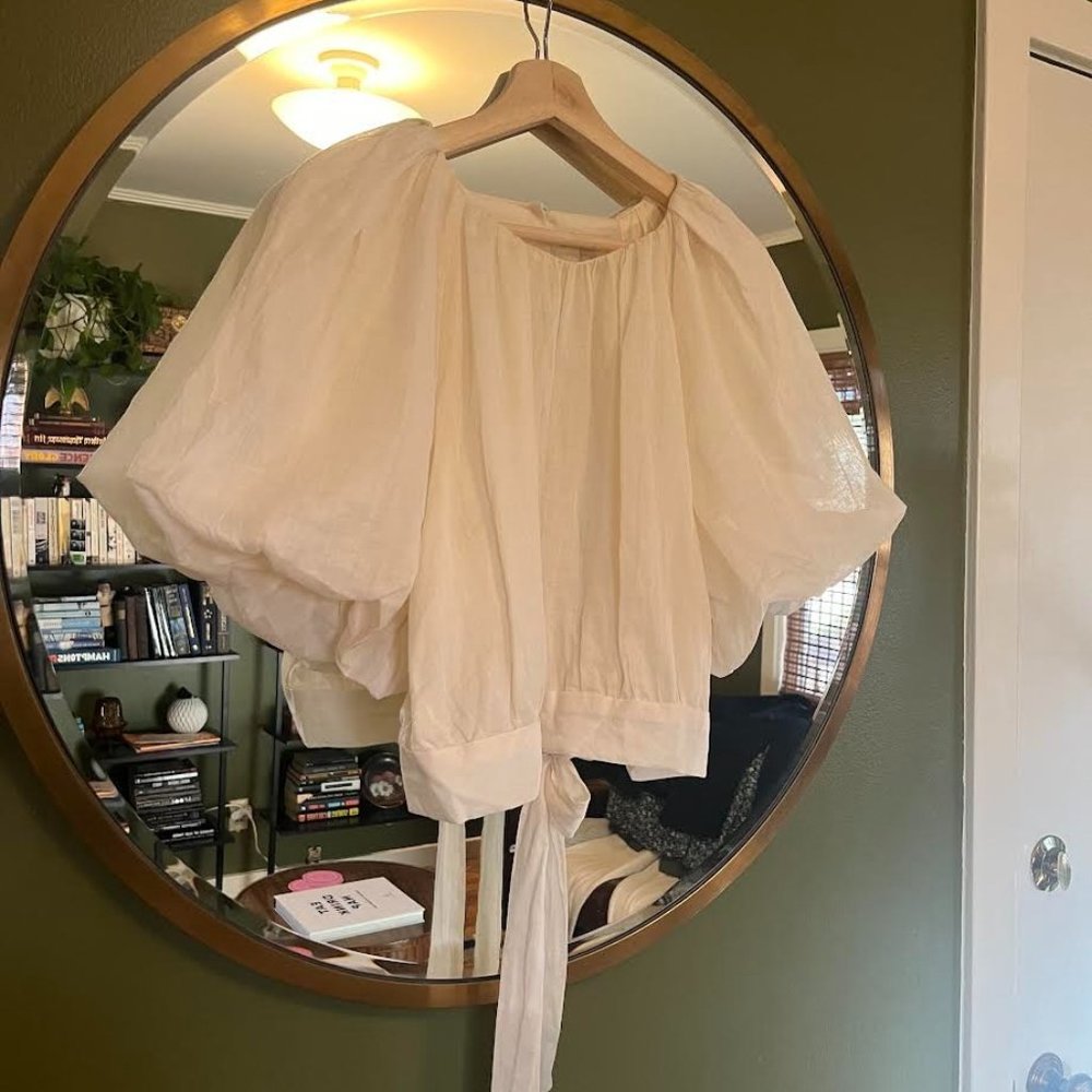 Banana Republic Ramie Open Back Crop